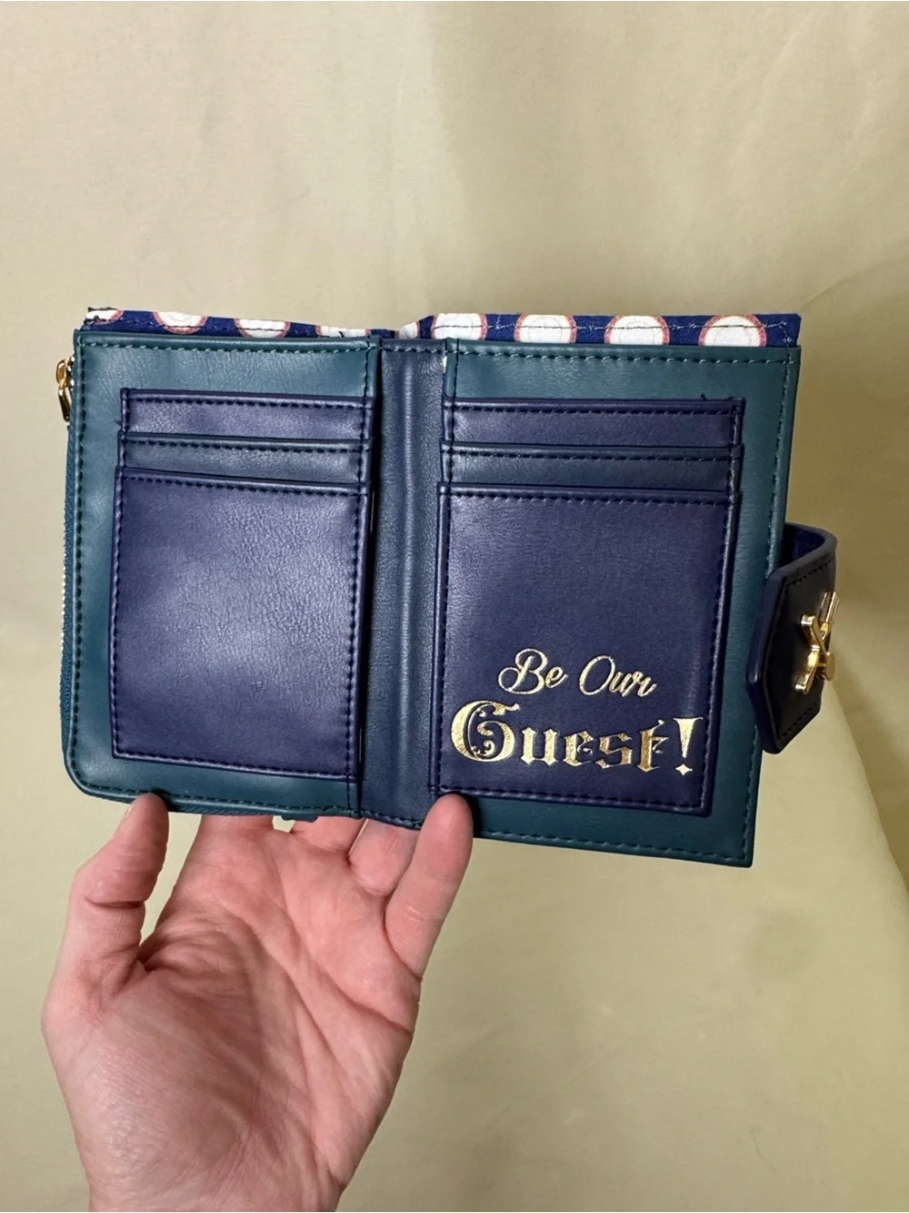 Loungefly Blue Beauty and the Beast Lumière Mini Backpack with Matching Wallet - Picture 15 of 16
